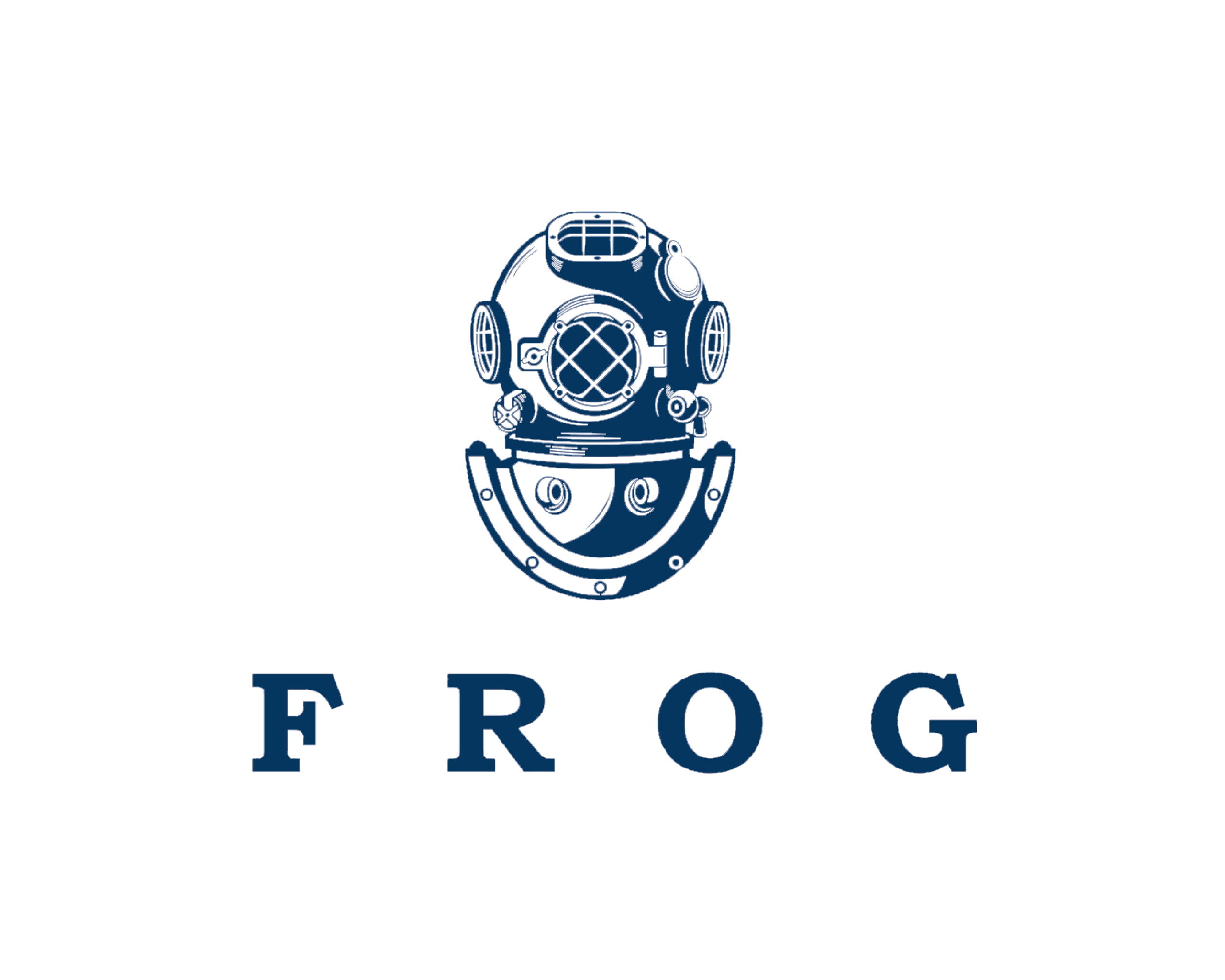 Logo hełm ciemny nurka podwodnego