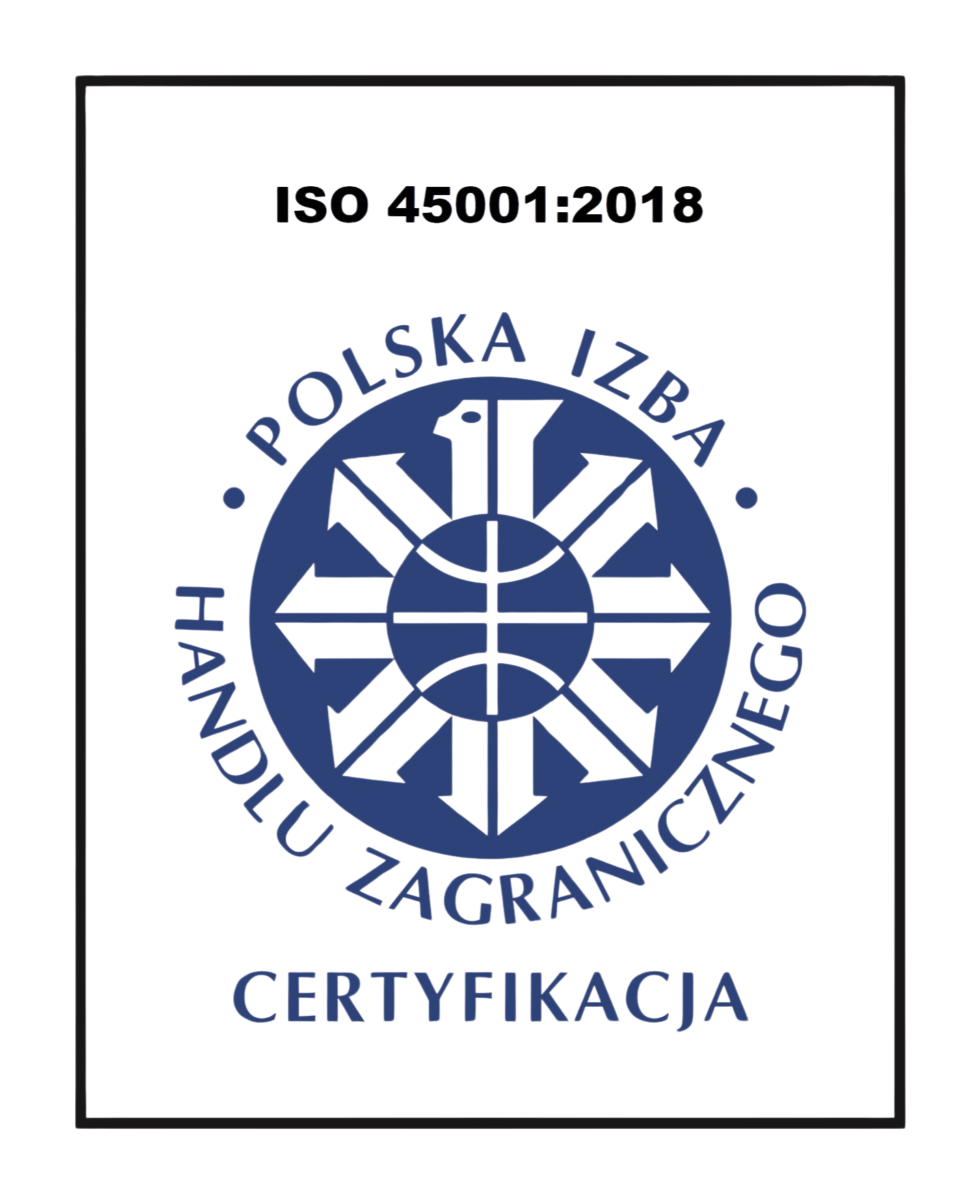 Certyfikacja ISO 45001 bez tła